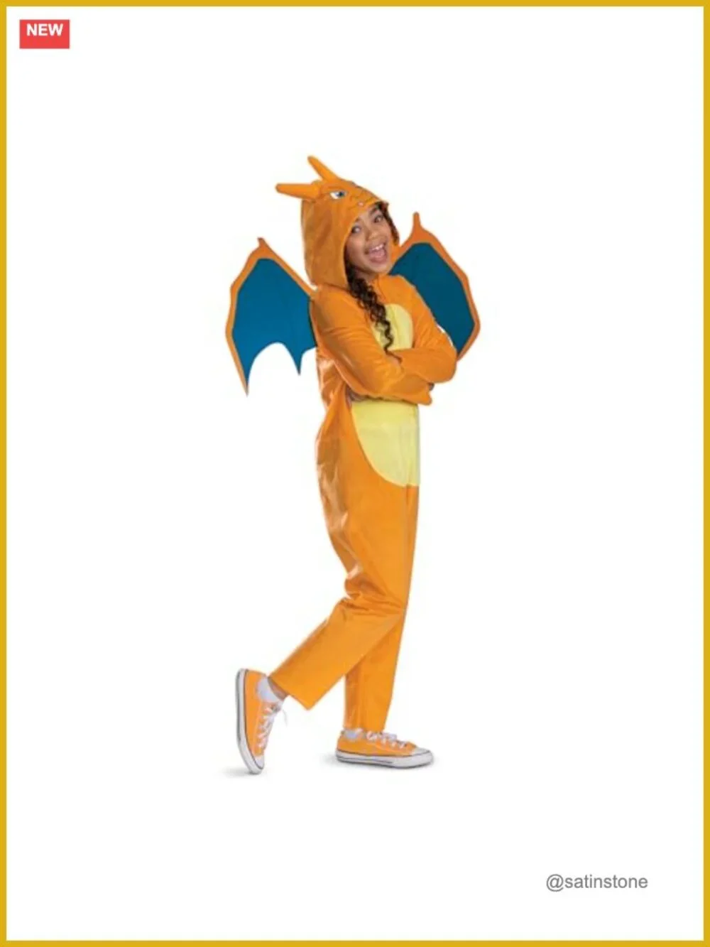 Kids Charizard Costume Hooded Jumpsuit Official Pokemon Cosplay Halloween